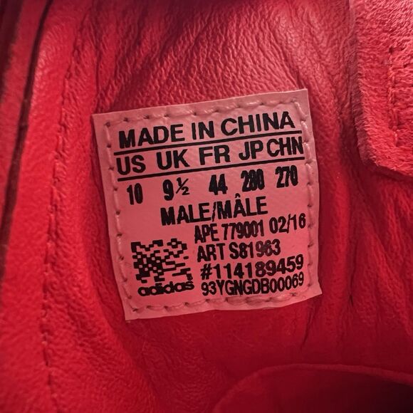 Adidas Tubular Invader Mid Red Suede Lace Up Athletic Shoes Men's Size 10 - Picture 10 of 11